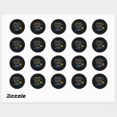 Sunrise Sunburn Sunset Herhalen Ronde Sticker (Vel)