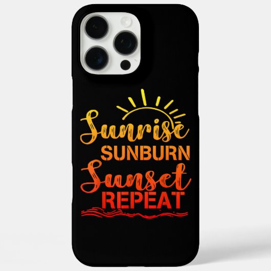 Sunrise Sunburn Sunset Herhaling Retro Summer Case-Mate iPhone Case (Achterkant)