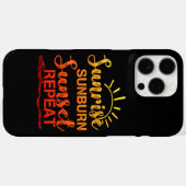 Sunrise Sunburn Sunset Herhaling Retro Summer Case-Mate iPhone Case (Achterkant (horizontaal))