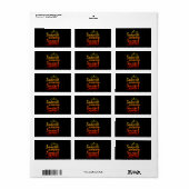 Sunrise Sunburn Sunset Herhaling Retro Summer Etiket (Full Sheet)