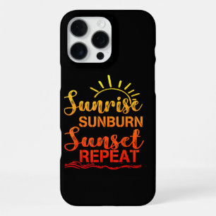 Sunrise Sunburn Sunset Herhaling Retro Summer iPhone 16 Pro Max Hoesje