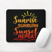 Sunrise Sunburn Sunset Herhaling Retro Summer Muismat (Met muis)