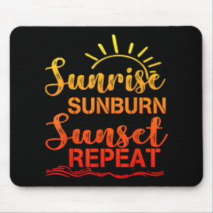 Sunrise Sunburn Sunset Herhaling Retro Summer Muismat