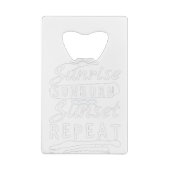 Sunrise Sunburn Sunset Herhalingszomerstrand Creditkaart Flessenopener (Achterkant)