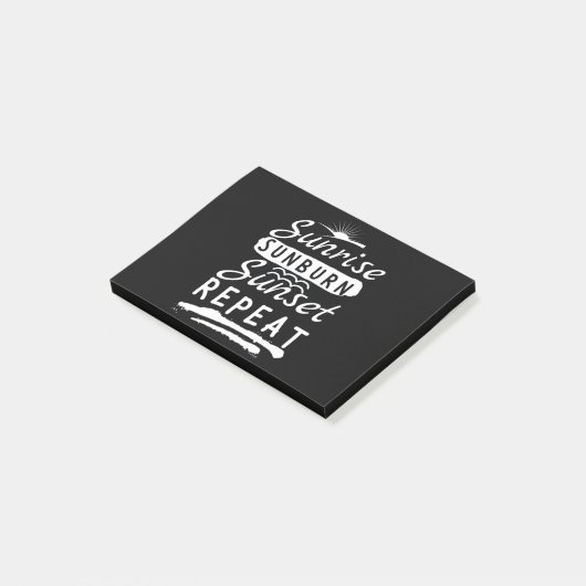 Sunrise Sunburn Sunset Herhalingszomerstrand Post-it® Notes (Schuin)