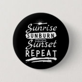 Sunrise Sunburn Sunset Herhalingszomerstrand Ronde Button 5,7 Cm (Voorkant)