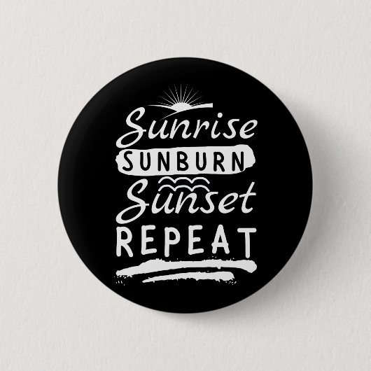 Sunrise Sunburn Sunset Herhalingszomerstrand Ronde Button 5,7 Cm (Voorkant)