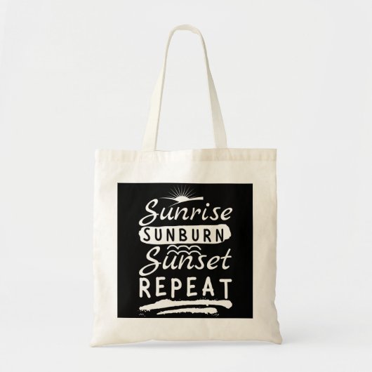 Sunrise Sunburn Sunset Herhalingszomerstrand Tote Bag (Voorkant)