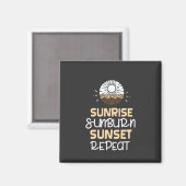 Sunrise Sunburn Sunset Magneet (Voorkant / Achterkant)