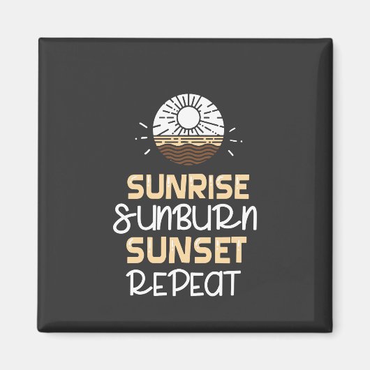 Sunrise Sunburn Sunset Magneet (Voorkant)