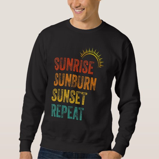 Sunrise Sunburn Sunset Repea Retro Sunshin Trui (Voorkant)