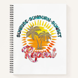 Sunrise-Sunburn-Sunset-Repeat   Gouden palmbomen Notitieboek