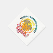 Sunrise-Sunburn-Sunset-Repeat | Gouden palmbomen Servet (Hoek)