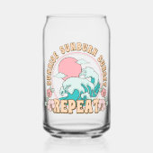 Sunrise Sunburn Sunset Repeat Summer Beach Life Blikvorm Glas (Voorkant)