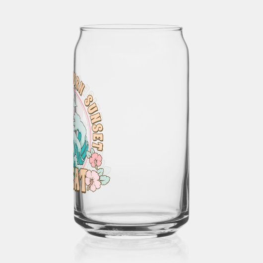 Sunrise Sunburn Sunset Repeat Summer Beach Life Blikvorm Glas (Links)