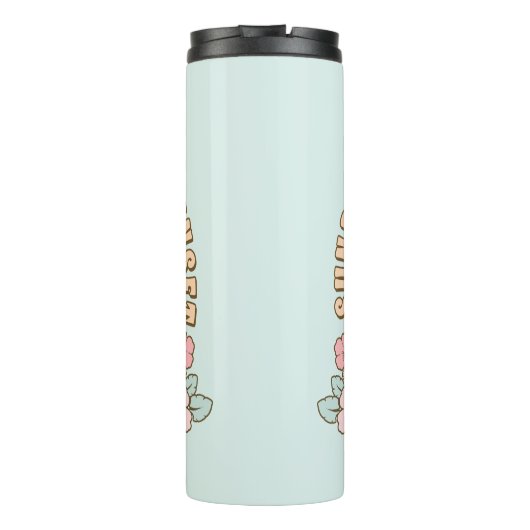 Sunrise Sunburn Sunset Repeat Summer Beach Life  Thermosbeker (Achterkant)