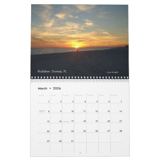 Sunrise-Sunset Calendar Kalender (Mar 2026)