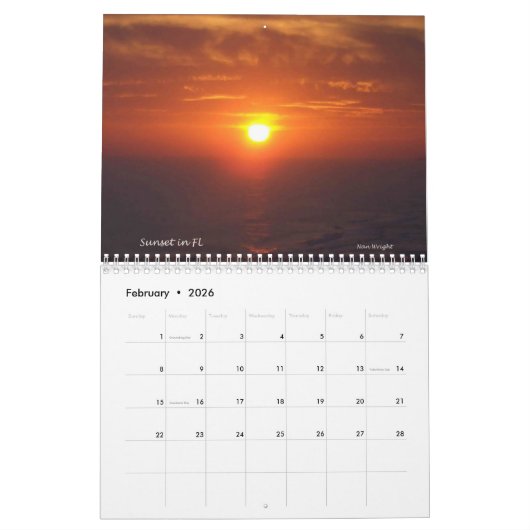 Sunrise-Sunset Calendar Kalender (Feb 2026)
