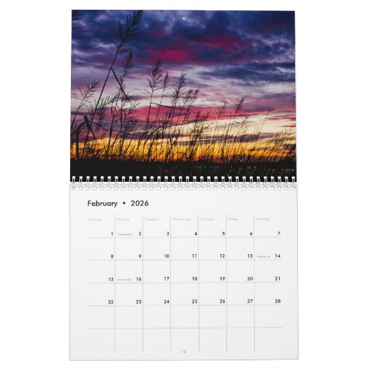 Sunrise Sunset Calendar Kalender (Feb 2026)