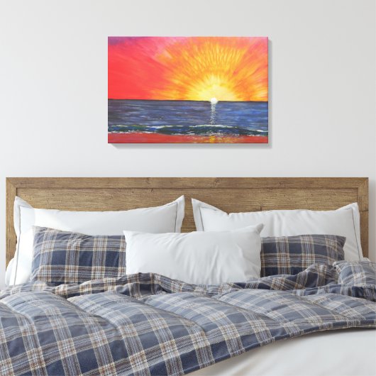 Sunrise Sunset Canvas Afdruk (Insitu (Slaapkamer))