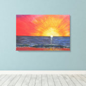 Sunrise Sunset Canvas Afdruk (Insitu (Houten vloer))