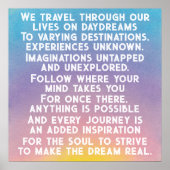 Sunrise Sunset Daydreams Inspirational Quote Poster (Voorkant)