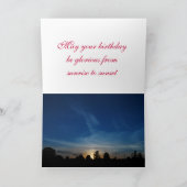 Sunrise / Sunset - Een verjaardagswens voor u... Kaart (Binnen)