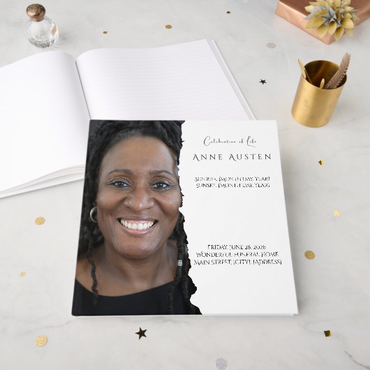 Sunrise & Sunset Folie Funeral Guest Book – 100 pa Gastenboek (Voorkant open)