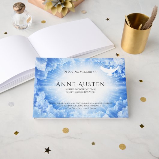 Sunrise & Sunset Funeral Guest Book Gastenboek (Voorkant open)