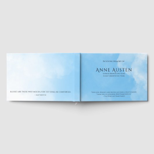 Sunrise & Sunset Funeral Guest Book Gastenboek (Volledig)