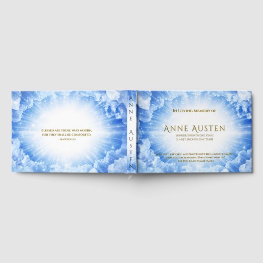 Sunrise & Sunset Funeral Guest Book Gastenboek (Volledig)