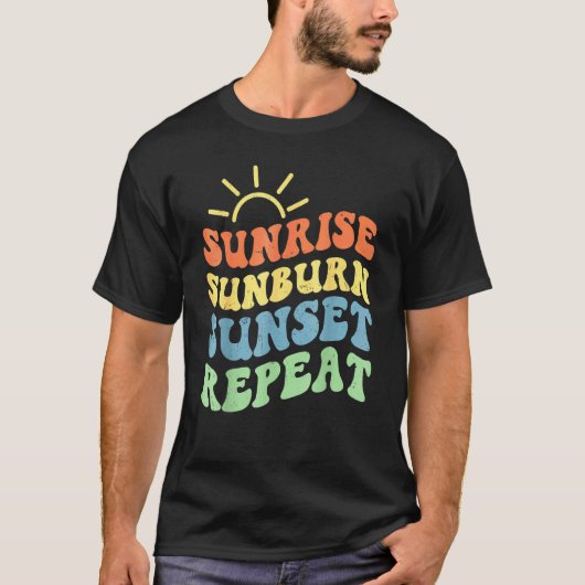 Sunrise Sunset Herhaal  Vacatie Bea T-shirt (Voorkant)