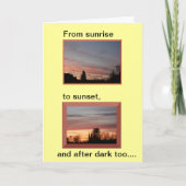 Sunrise/Sunset Moederdag Card Kaart (Voorkant)