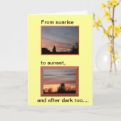 Sunrise/Sunset Moederdag Card Kaart (Gele Bloem)