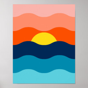 Sunrise/Sunset over the Water Poster