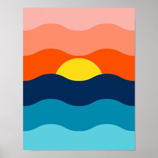 Sunrise/Sunset over the Water Poster (Voorkant)