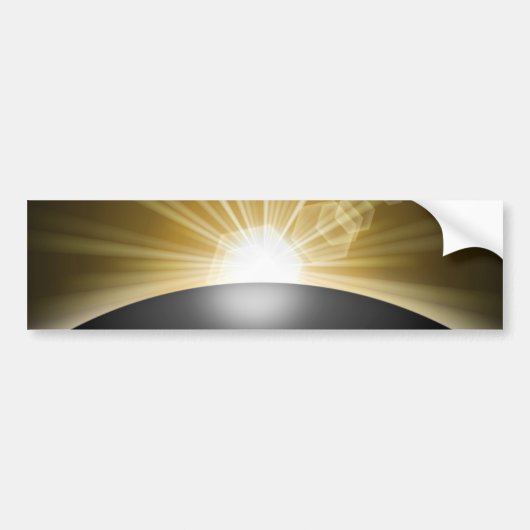 Sunrise Sunset Planet Bumpersticker (Voorkant)