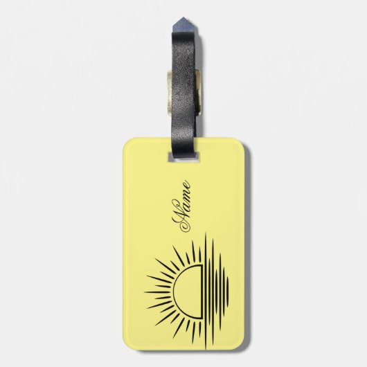 Sunrise/Sunset Reflection Thunder_Cove Bagagelabel (Achterkant verticaal)