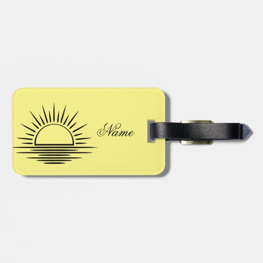 Sunrise/Sunset Reflection Thunder_Cove Bagagelabel (Achterkant horizontaal)