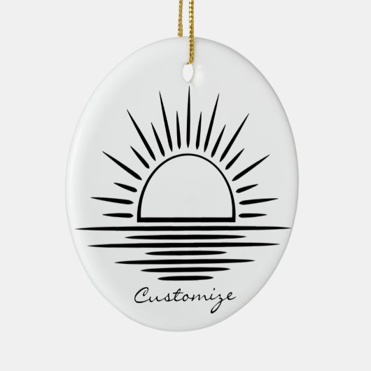 Sunrise/Sunset Reflection Thunder_Cove Keramisch Ornament (Rechts)