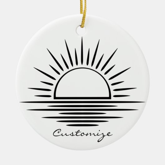 Sunrise/Sunset Reflection Thunder_Cove Keramisch Ornament (Voorkant)
