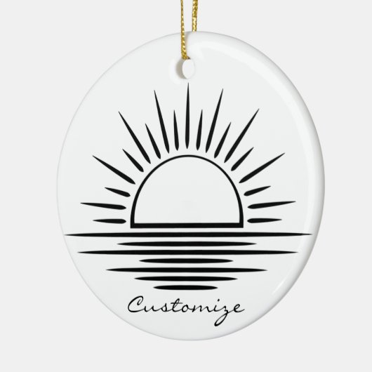 Sunrise/Sunset Reflection Thunder_Cove Keramisch Ornament (Links)