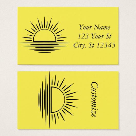 Sunrise/Sunset Reflection Thunder_Cove Visitekaartje (Voorkant /achterkant)