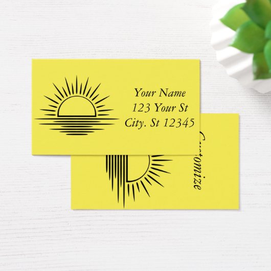 Sunrise/Sunset Reflection Thunder_Cove Visitekaartje (Bureau)