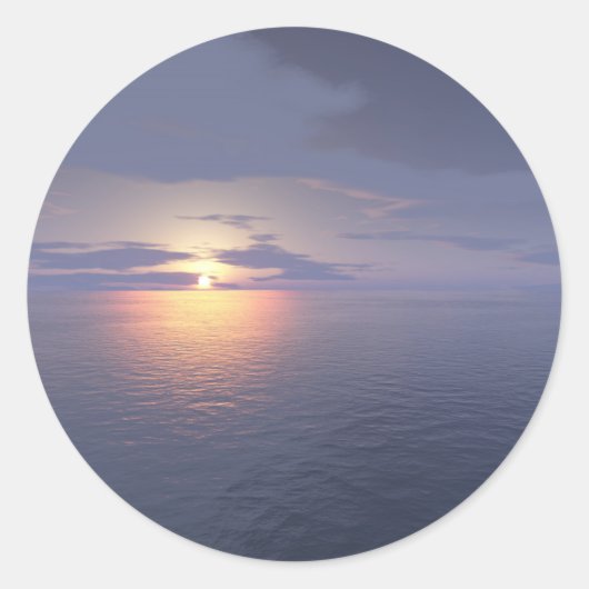 Sunrise/Sunset Ronde Sticker (Voorkant)