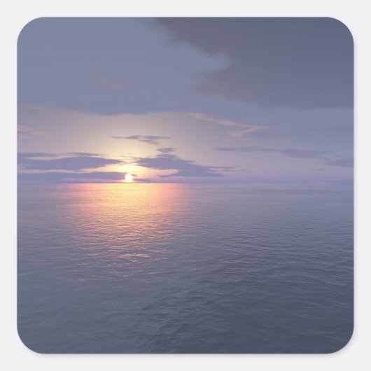 Sunrise/Sunset Vierkante Sticker (Voorkant)