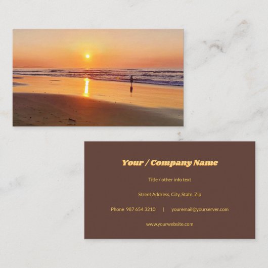 Sunrise/Sunset Visitekaartje (Voorkant / Achterkant)