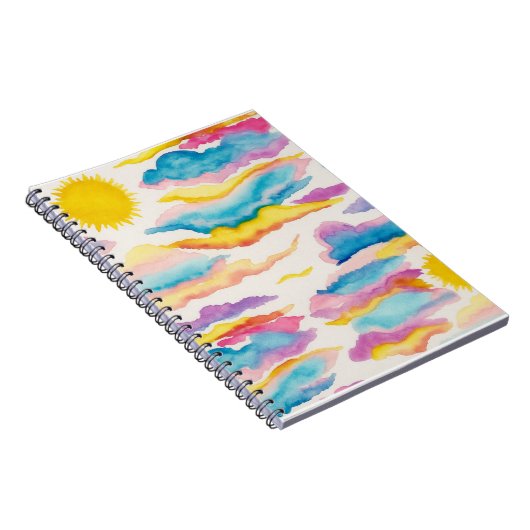 Sunrise Sunset Waterverf Journal Notitieboek (Rechterzijde)