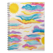 Sunrise Sunset Waterverf Journal Notitieboek (Voorkant)