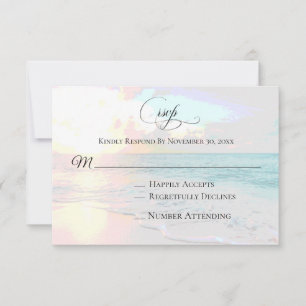 *~* Sunrise Sunset Zee Ocean - Beach Wedding RSVP